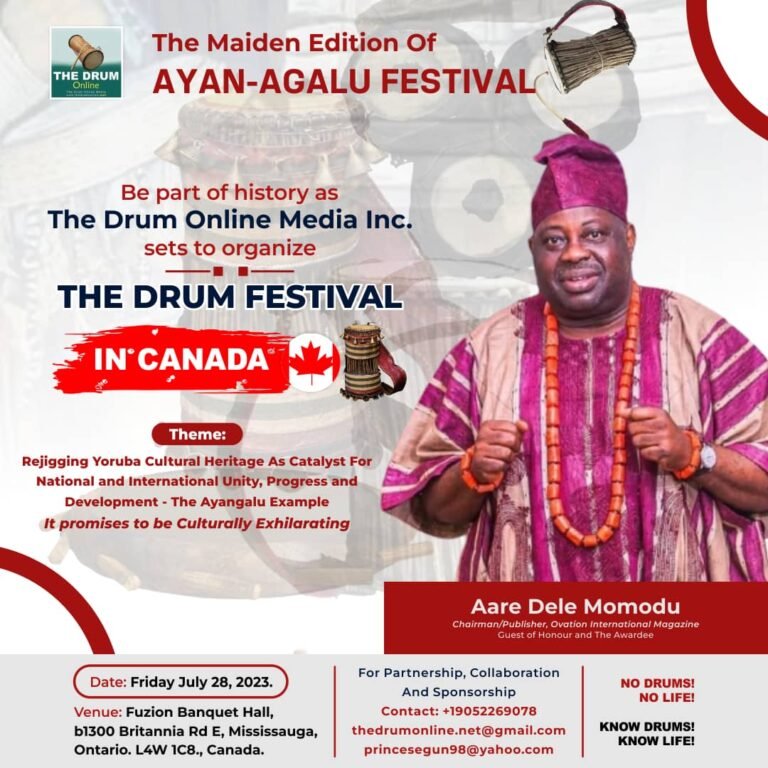 Ovation Publisher, Aare Dele Momodu To Receive Drum Festival Award In Canada