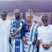 Aare Asoju Oba and His Wife flanked by Former Governor of Kwara state, Abdulfatah Ahmed and Bashorun Akinwole Akinwale