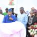 From left, Kwara State Governor, Alhaji Abdulrahman Abdulrazak; Vice President, Federal Republic of Nigeria, Senator Kashim Shettima; Oyo State Governor, Seyi Makinde; PDP Acting National Chairman, Ambassador Iliya Umra Damagum and wife of former governor of Oyo State, Mrs Kemi Alao-Akala, during the commissioning of 76.67km Adebayo Alao-Akala Memorial Expressway, constructed by Oyo State Government. PHOTO: Oyo Gov's Media Unit.