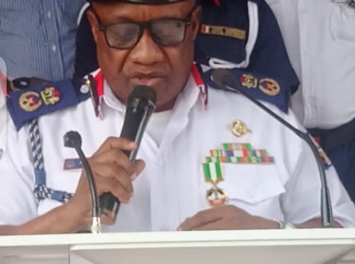 Commandant Augustine Padonu, the State Commandant, NSCDC, Oyo State