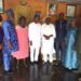 Some members of the committee with Onijabata of Jabata Oba Mustapha Alade Mafolasere during a visit to his palace on Thursday