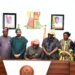 Oyo State Governor, Seyi Makinde (middle); signing the bill to rename The First Technical University, Ibadan as Abiola Ajimobi Technical University, Ibadan to law, with him from left are, the University Vice Chancellor, Prof Sola Ajayi; Pro-Chancellor, Ladoke Akintola University of Technology, Prof Deji Omole; deputy governor of Oyo State, Barr Bayo Lawal; son of former governor of Oyo State, Mr Idris Ajimobi; deputy Speaker of Oyo State House of Assembly, Hon Biodun Fadeyi; Senator Mosurat Sunmonu; representative of Chief Judge of Oyo State, Justice A L Akintola and Commissioner for Education, Prof Saliu Adelabu, held at Executive Chamber, Governor's Office, Secretariat, Ibadan. PHOTO: Oyo Gov's Media