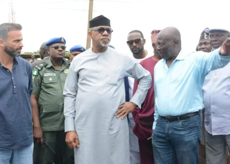 Governor Dapo Abiodun during the inspection of the 20-kilometer Agbara -Lusada-Atan road in the Ado Odo/Ota Local Government Area