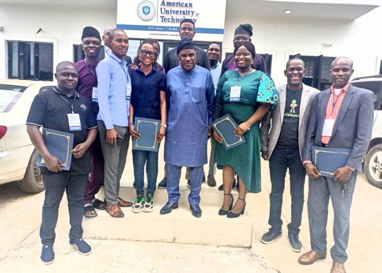 Senator Buhari with the management  of ATECH with ATECH's Post Graduate Fellowship in Technology Entrepreneurship