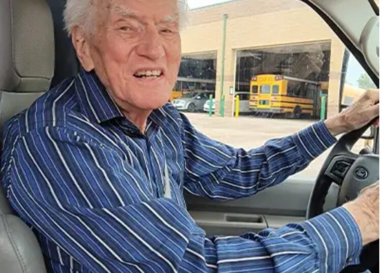 94 years old Jim Oppegard , world oldest driver