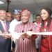 Odu’a Group Chairman, Otunba Bimbo Ashiru cutting the tape of the new Odu’a Liaison Office. L-R: Odu’a Group Managing Director/ CEO, Mr Abdulrahman Yinusa, Mr Segun Olujobi, Odu’a Director, Otunba Lai Oriowo, Odu’a Director, Otunba (Mrs) Debola Osibogun, Independent Director, Mrs Omotayo Gbajabiamila, representative of the Lagos State SSG, and Mr Seni Adio, SAN, Odu’a Director at the event