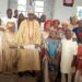 Soun of Ogbomosoland, Oba Ghandi Afolabi Olaoye, Orumogege 111 with the  Adekunle family members during the thanksgiving