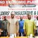 Oyo State Governor, Seyi Makinde (second left); his deputy, Barr Bayo Lawal (left); representative of Speaker, Oyo State House of Assembly, Hon Sunkanmi Babalola (second right) and Commissioner for Budget and Economic Planning, Prof Musibau Babatunde, during the Stakeholders' Consultative meeting on year 2025 Budget and Unveiling of Development Agenda Documents, held at International Conference Centre, Ibadan. PHOTO: Oyo Gov's Media Unit