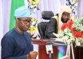 Oyo speaker and Governor Seyi Makinde during the presentation of the budget proposal