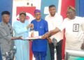 Photo Caption: L-R: The Polytechnic Ibadan's Acting Rector, Dr Taiwo Lasisi, Ambassador Olayinka Agboola, Professor Dahud Shangodoyin, GM Splah FM, Tunde Olawuwo and Chief Babatunde Tijani Double Tee...at the event...