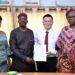 From left, Perm. Sec, Oyo State Ministry of Agriculture and Rural Development, Mrs Abosede Owoeye; Commissioner for Agric, Barr Olasunkanmi Olaleye; Business Director CGC Nigeria Limited (South West), Shao Jingwu and Oyo State Project Coordinator RAAMP, Engr Adeola Ekundayo, during the signing of Phase 1 Contract Agreement of 68km Interventions comprising of Backlog Maintenance/Rehabilitation and Cross Drainage Structure, held at Ministry of Agriculture, Secretariat, Ibadan.