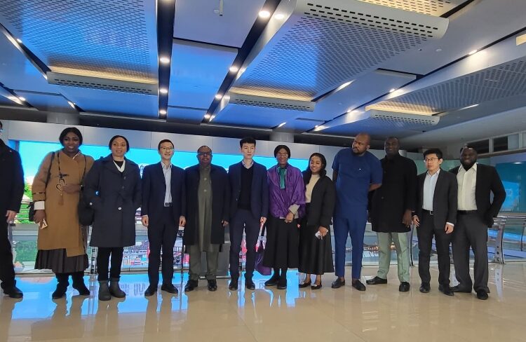 Director-General of the Nigeria-China Strategic Partnership (NCSP) Joseph Tegbe and his team in China