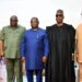 From left, Director General, international Institute of Tropical Agriculture, Dr Simeon Ehui; Plateau State Governor, Caleb Mutfwang; President of Sierra Leone, Dr Julius Maada Bio; Borno State Governor, Prof Babagana Umara Zulum and the Chief Host, Oyo State Governor, Seyi Makinde, during the day two of conference on the power of improved technologies and public-private partnerships to accelerate the feed salone strategy held at International Institute for Tropical Agriculture (IITA), Ibadan, on Wednesday. PHOTO: Oyo Gov's Media Unit.