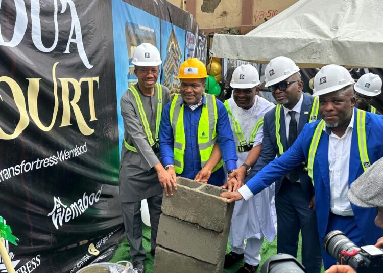 IMG-20250704-WA0042 - National Insight News L-R : Mr Abdulrahman Yinusa, Group Managing Director, Odu’a Investment Company Limited, Otunba Bimbo Ashiru, Group Chairman, OICL, Engr Nureni Adisa, Chairman, Wemabod Limited, Mr Barshi Oladunni, Managing Director, Wemabod Limited, and Mr Kolajo Raji, Managing Director, Transfortress Global Resources at the ground breaking ceremony of Odu’a Court at 18c , Lugard Avenue, Ikoyi, Lagos, today.