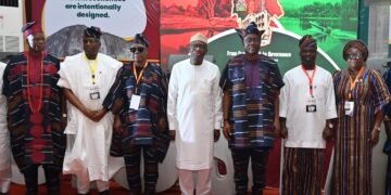 From left, Oyo State Commissioner of Culture and Tourism, Dr Wasiu Olatunbosun; Former Governor of Ekiti State, Dr Kayode Fayemi; Oyo State Governor, Seyi Makinde and his deputy, Barr Bayo Lawal, at the 2026 Oyo State International Tourism Summit, held at International Conference Centre, University of Ibadan. PHOTO: Oyo Gov's Media Unit.
