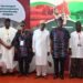 From left, Oyo State Commissioner of Culture and Tourism, Dr Wasiu Olatunbosun; Former Governor of Ekiti State, Dr Kayode Fayemi; Oyo State Governor, Seyi Makinde and his deputy, Barr Bayo Lawal, at the 2026 Oyo State International Tourism Summit, held at International Conference Centre, University of Ibadan. PHOTO: Oyo Gov's Media Unit.