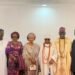 L- R : Otunba Lai Oriowo, Group Director, Odu’a Investment Company Limited, Lady Otunba ‘Debola Osibogun, Group Independent Director, Odu’a, Olori Haastrup, Oba Clement Adesuyi Haastrup, the Owa Obokun of Ijesaland, Otunba  Ayodeji Osibogun and Prof. Taiwo Ashaolu, Vice Chancellor, University of Ilesa