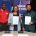 R.COO, Lebara Nigeria,Mary Akin-Adesokan; Head of Business, Slot Nigeria, Eghosa Osadolor; CEO, Lebara Nigeria, Teniola Stuffman; CEO, Slot Nigeria, Nnamdi Ezeigbo and Head of Sales, Acquisition and Distribution, Lebara Nigeria, Aderike Ajayi during the signing of memorandum of understanding between Lebara Nigeria and Slot Nigeria in Lagos..yesterday