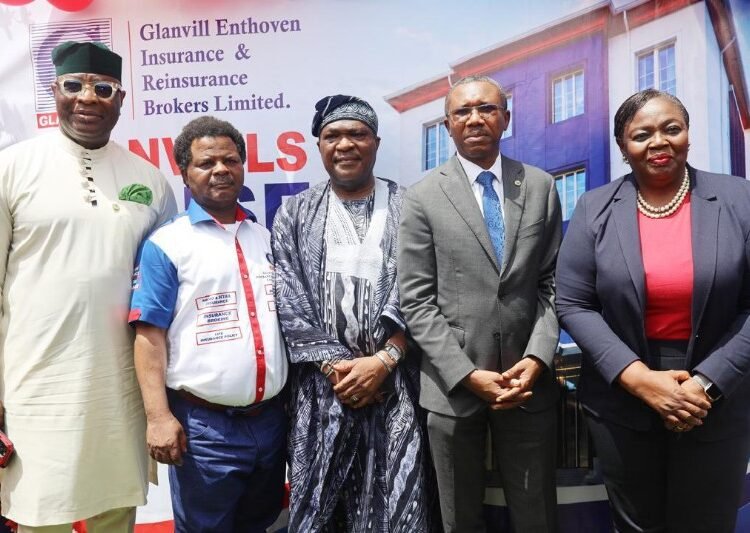 L-R : Otunba Lai Oriowo, Group Director, Odu’a Investment Company Limited, Dr Supo Falana, Managing Director, Glanvills Enthoven, Otunba Bimbo Ashiru, Group Chairman, Odu’a, Mr Abdulrahman Yinusa, Group Managing Director, Odu’a and Mrs Foluso Olaniyan, OON, Group Independent Director, Odu’a at the Glanvills House Commissioning in Lagos