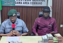 EFCC Commences Investigations of Suspect, $73,000, £15,957 & 827,800 SAR Intercepted at Kano Airport
