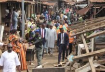 Oyo Acting Governor Visits Oranyanmarke Market Fire Victims, Promises Support